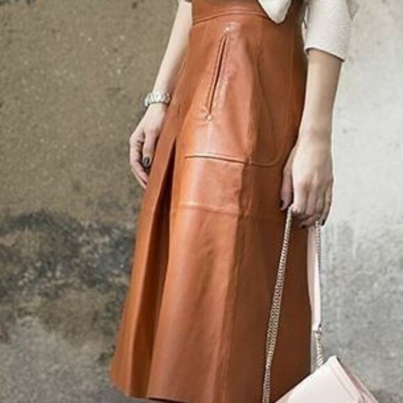 Zara 100% Sheep leather skirt, Sz M, BNWT - Picture 2 of 12